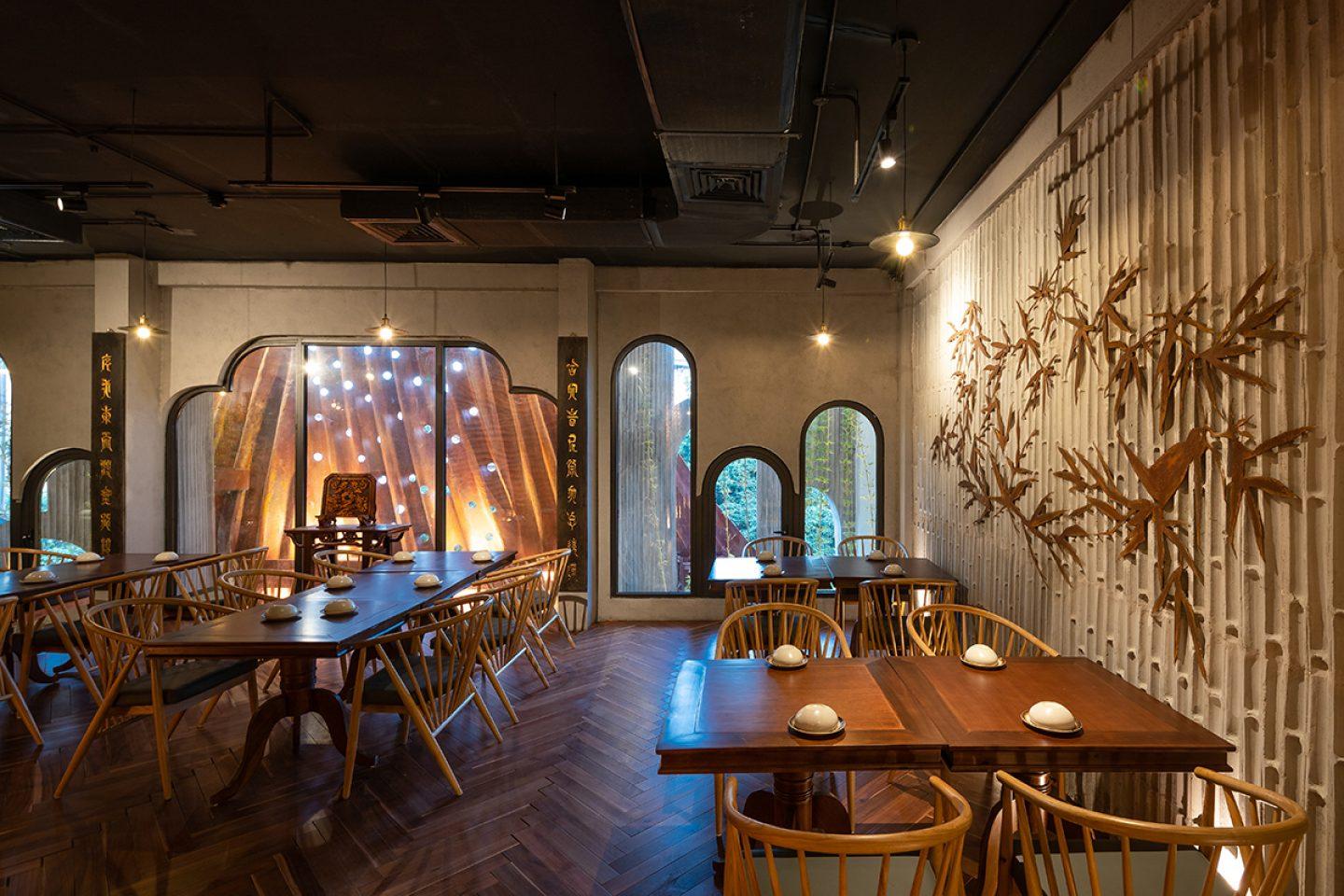 không gian bên trong của nhà hàng chay Kasaya
